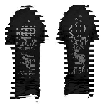 Keep Calm And Papa Bear Will Fix It Mechanic Men's 3D T-Shirt Back Print | Mazezy