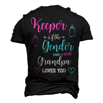 Keeper Of The Gender Pink Or Blue Grandpa Loves You Men's 3D T-Shirt Back Print | Mazezy