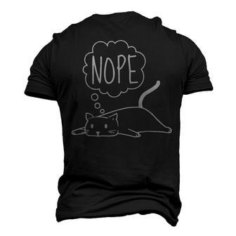 Lazy Bored Cat For Cat Mom Cat Dad Cat Lover No Meme Men's 3D T-Shirt Back Print | Mazezy CA