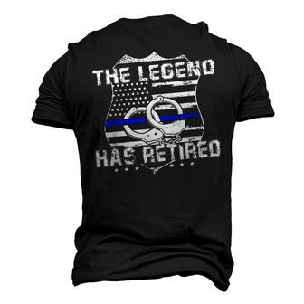 The Legend Has Retired Police Officer American Flag Men's 3D T-shirt Back Print - Seseable