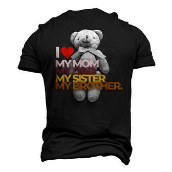 I Love My Mom Dad Sister Brother Men's 3D T-Shirt Back Print | Mazezy DE