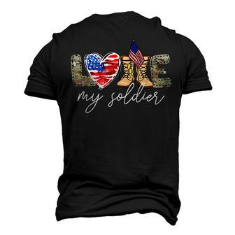 I Love My Soldier Military T Army Mom Army Wife Men's 3D T-Shirt Back Print | Mazezy