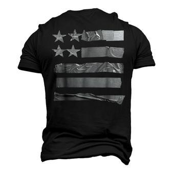 Mechanic American Flag Duct Tape Patriotic Men's 3D T-Shirt Back Print | Mazezy