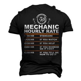 Mechanic Hourly Rate For Car Mechanic Car Repair Men's 3D T-Shirt Back Print | Mazezy