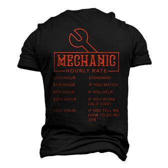 Mechanic Hourly Rate Labor Rates Men's 3D T-Shirt Back Print | Mazezy