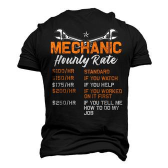 Mechanic Hourly Rate Labor Rates Car Worker Men's 3D T-Shirt Back Print | Mazezy