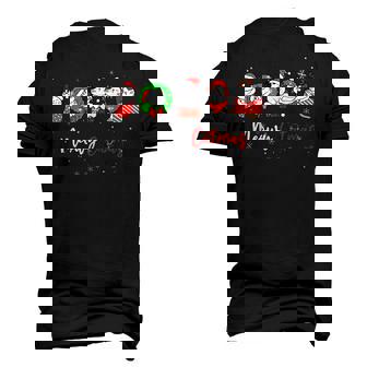 Meowy Catmas Christmas Cat Kitten Lover Kids Mom Dad Men's 3D T-Shirt Back Print | Mazezy