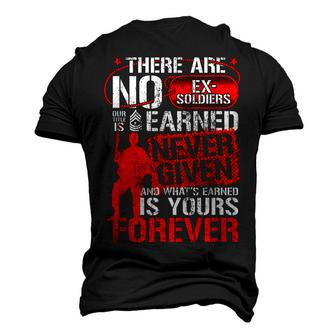 Military There Are No Exsoldiers Veterans Day For Vet Men's 3D T-Shirt Back Print | Mazezy