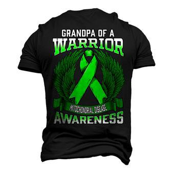 Mitochondrial Disease Awareness Grandpa Support Ribbon Men's 3D T-Shirt Back Print | Mazezy