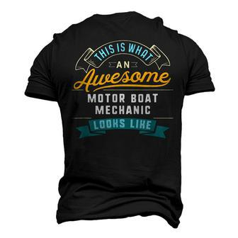 Motor Boat Mechanic Awesome Job Occupation Men's 3D T-Shirt Back Print | Mazezy