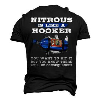 Nitrous Is Like A Hooker You Want To Hit It Awesome Mechanic Men's 3D T-Shirt Back Print | Mazezy