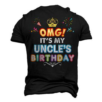 Omg Its My Uncle Birthday Happy Vintage Perfect Kid Men's 3D T-Shirt Back Print | Mazezy
