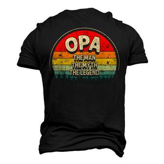 Opa The Man The Myth The Legend Men Retro Sunset Grandpa Men's 3D T-shirt Back Print - Seseable
