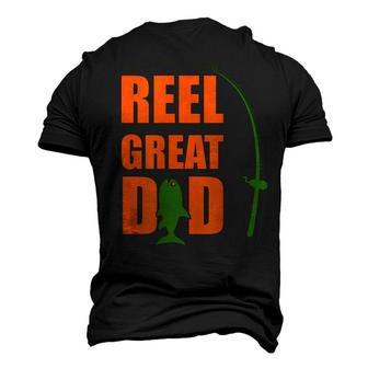 Orange FatherS Day For Fisherman Reel Great Dad Men's 3D T-Shirt Back Print | Mazezy