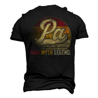 Pa The Man Myth Legend Christmas Grandpa Fathers Day Men's 3D T-shirt Back Print - Seseable