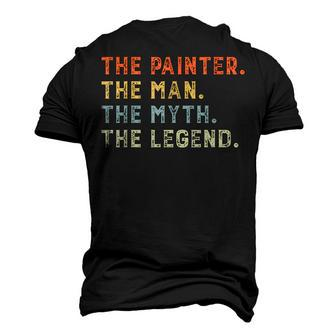 Painting Vintage Retro Painter The Man Myth Legend Dad Men's 3D T-shirt Back Print - Seseable