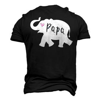 Papa Africa Elephant Father Matching For Dad Men's 3D T-Shirt Back Print | Mazezy
