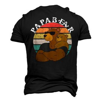Papa Bear Father Daddy Fathers Day Best Dad Ever Men's 3D T-shirt Back Print - Seseable