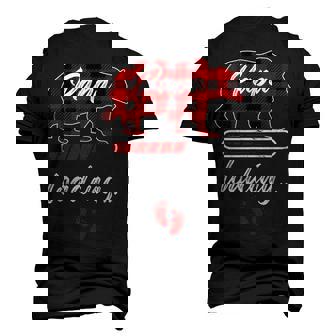 Papa Loading Dad Father Bear Buffalo Vintage Plaid Pattern Men's 3D T-Shirt Back Print | Mazezy