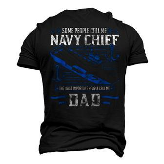 Some People Call Me Navy Chief Dad Men's 3D T-Shirt Back Print | Mazezy