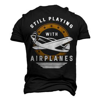 Pilot Airplane Mechanic Aviation Rc Planes Men's 3D T-Shirt Back Print | Mazezy