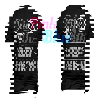 Pink Or Blue Daddy Loves You Men's 3D T-Shirt Back Print | Mazezy