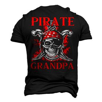 Pirate Grandpa Happy Father Day Matching Pirate Lover Men's 3D T-Shirt Back Print | Mazezy