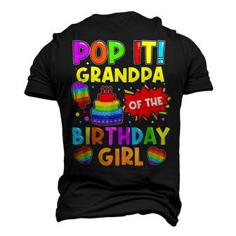 Pop It Grandpa Of The Birthday Girl Fidget Kids Men's 3D T-Shirt Back Print | Mazezy