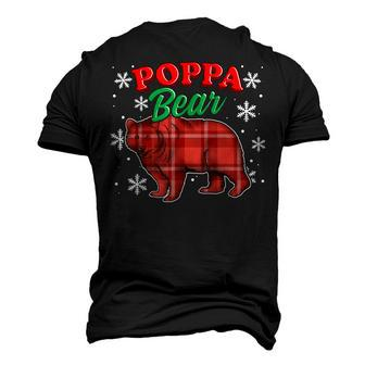 Poppa Bear Buffalo Plaid Matching Bear Men's 3D T-Shirt Back Print | Mazezy
