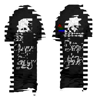 Poppa Bear Lgbt Lgbtq Rainbow Pride Gay Lesbian Men's 3D T-Shirt Back Print | Mazezy