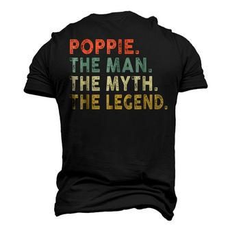 Poppie The Man The Myth The Legend Fathers Day Men's 3D T-shirt Back Print - Seseable