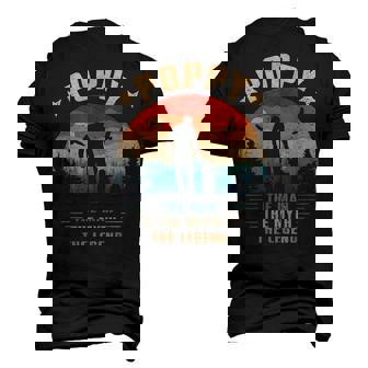 Poppy The Man The Myth The Legend Men Retro Sunset Grandpa Men's 3D T-shirt Back Print - Seseable