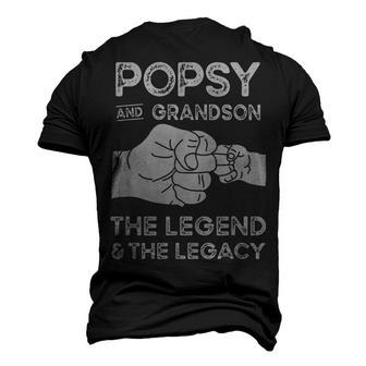 Popsy And Grandson The Legend And Legacy Grandpa Matching Men's 3D T-shirt Back Print - Seseable