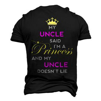 Princess For Girls Tiara Birthday Niece From Uncle Men's 3D T-Shirt Back Print | Mazezy