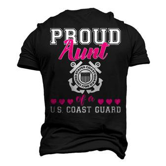 Proud Aunt Of A Us Coast Guard Military 4Th Of July Men's 3D T-Shirt Back Print | Mazezy