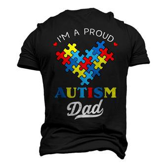 Im A Proud Autism Dad Autism Awareness Father Autistic Son Men's 3D T-Shirt Back Print | Mazezy