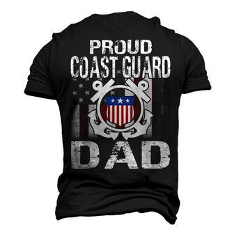 Proud Coast Guard Dad Us Coast Guard Veteran Military Men's 3D T-Shirt Back Print | Mazezy