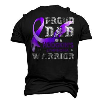 Proud Dad Of A Hodgkins Lymphoma Warrior Hl Awareness Men's 3D T-Shirt Back Print | Mazezy