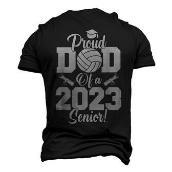 Proud Dad Of A Volleyball Senior 2023 Volleyball Dad Men's 3D T-Shirt Back Print | Mazezy