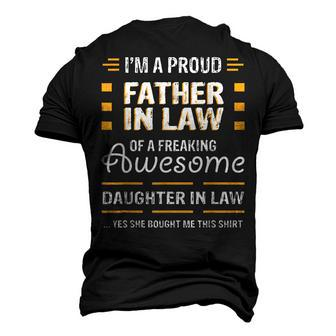 Proud Father In Law From An Awesome Daughter In Law Men's 3D T-Shirt Back Print | Mazezy