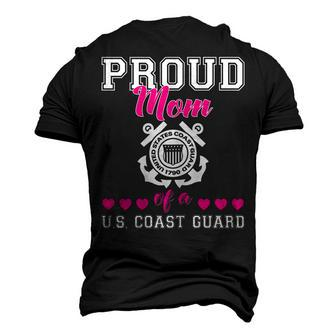 Proud Mom Of A Us Coast Guard Military 4Th Of July Men's 3D T-Shirt Back Print | Mazezy