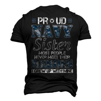 Proud Navy Sister Us Military Men's 3D T-Shirt Back Print | Mazezy