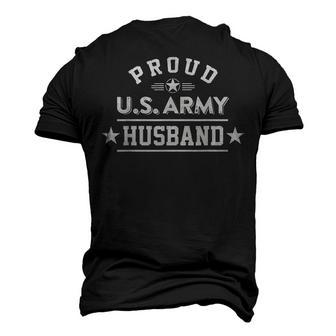 Proud Us Army Husband Light Military Men's 3D T-Shirt Back Print | Mazezy