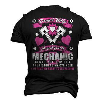 Proud Wife Of Mechanic Men's 3D T-Shirt Back Print | Mazezy