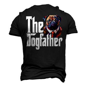 Pug Dog Dad Dogfather Dogs Daddy Father Men's 3D T-Shirt Back Print | Mazezy
