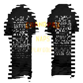 Real Grandpas Play Golf Best Grandpa Golfer Men's 3D T-Shirt Back Print | Mazezy