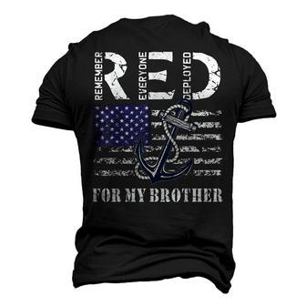 Red Friday For My Brother Deployed Navy Soldier Us Flag Men's 3D T-Shirt Back Print | Mazezy