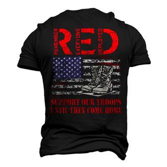Red Friday Military Support Our Troops Us Flag Army Navy Men's 3D T-Shirt Back Print | Mazezy