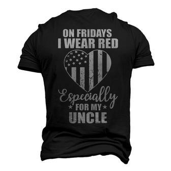 Red Friday For My Uncle Military Troops Deployed Wear Men's 3D T-Shirt Back Print | Mazezy
