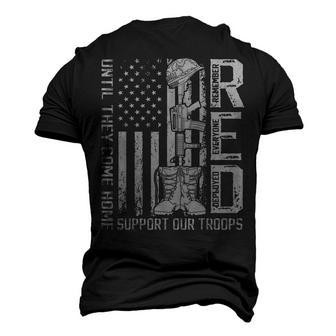 Red Remember Everyone Deployed Friday Us Military Veterans Men's 3D T-Shirt Back Print | Mazezy